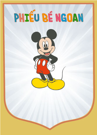 Mẫu phiếu bé ngoan Chuột Mickey